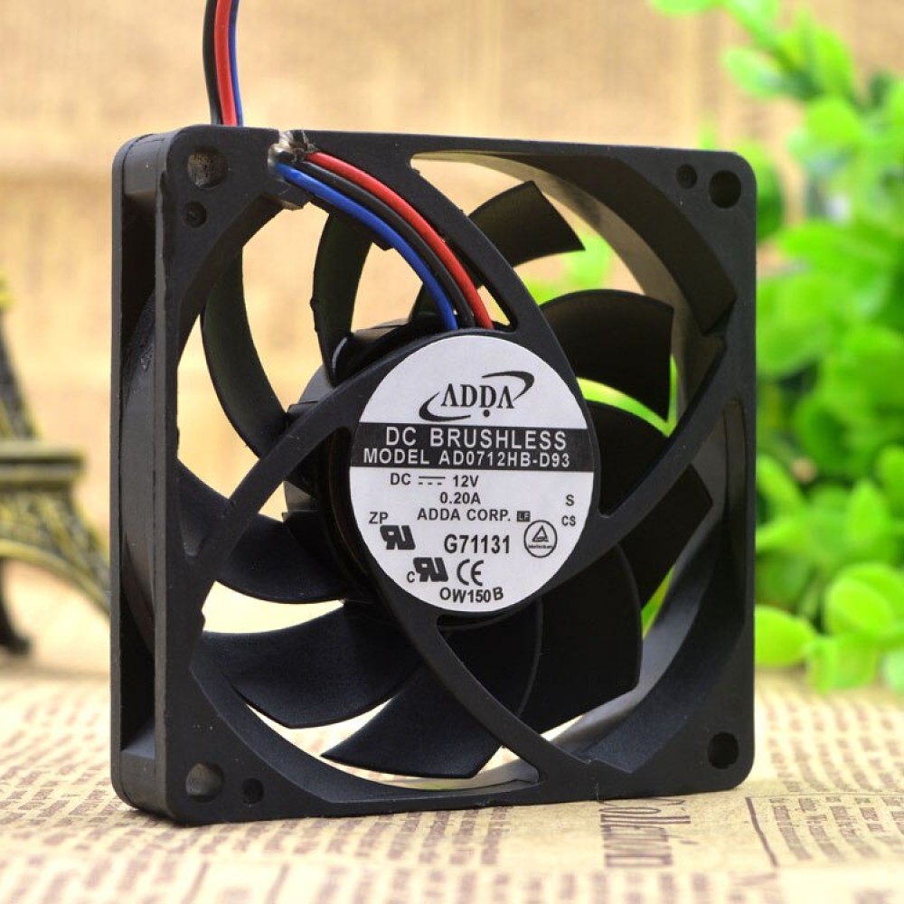 ADDA AD0712HB-D93 DC12V  7CM 0.20A  CPU cooling fan